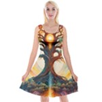Tree Cosmic Spiritual Meditation Reversible Velvet Sleeveless Dress