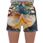 Tree Cosmic Spiritual Meditation Sleepwear Shorts