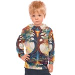 Tree Cosmic Spiritual Meditation Kids  Hooded Pullover