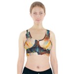 Tree Cosmic Spiritual Meditation Sports Bra With Pocket