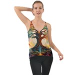 Tree Cosmic Spiritual Meditation Chiffon Cami