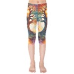 Tree Cosmic Spiritual Meditation Kids  Capri Leggings 