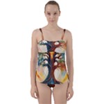 Tree Cosmic Spiritual Meditation Twist Front Tankini Set