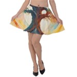 Tree Cosmic Spiritual Meditation Velvet Skater Skirt