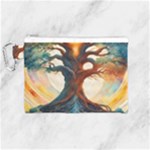 Tree Cosmic Spiritual Meditation Canvas Cosmetic Bag (Medium)