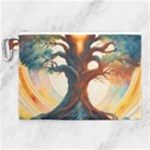 Tree Cosmic Spiritual Meditation Canvas Cosmetic Bag (XL)