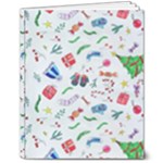 New Year Christmas Winter Pattern 8  x 10  Hardcover Notebook