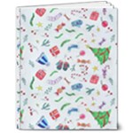 New Year Christmas Winter Pattern 8  x 10  Softcover Notebook