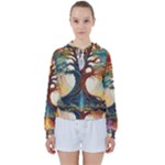 Tree Cosmic Spiritual Meditation Women s Tie Up Sweat