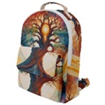 Tree Cosmic Spiritual Meditation Flap Pocket Backpack (Small)
