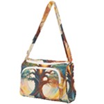 Tree Cosmic Spiritual Meditation Front Pocket Crossbody Bag