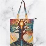 Tree Cosmic Spiritual Meditation Double Zip Up Tote Bag