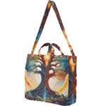 Tree Cosmic Spiritual Meditation Square Shoulder Tote Bag