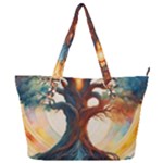 Tree Cosmic Spiritual Meditation Full Print Shoulder Bag