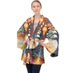 Tree Cosmic Spiritual Meditation Long Sleeve Velvet Kimono 