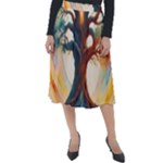 Tree Cosmic Spiritual Meditation Classic Velour Midi Skirt 