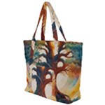 Tree Cosmic Spiritual Meditation Zip Up Canvas Bag