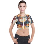 Tree Cosmic Spiritual Meditation Short Sleeve Cropped Jacket