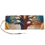 Tree Cosmic Spiritual Meditation Roll Up Canvas Pencil Holder (S)