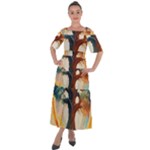 Tree Cosmic Spiritual Meditation Shoulder Straps Boho Maxi Dress 