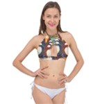 Tree Cosmic Spiritual Meditation Cross Front Halter Bikini Top
