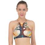 Tree Cosmic Spiritual Meditation Halter Bikini Top