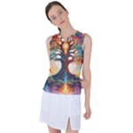 Tree Cosmic Spiritual Meditation Women s Sleeveless Sports Top
