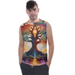 Tree Cosmic Spiritual Meditation Men s Regular Tank Top