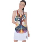 Tree Cosmic Spiritual Meditation Racer Back Mesh Tank Top