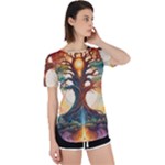 Tree Cosmic Spiritual Meditation Perpetual Short Sleeve T-Shirt