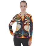 Tree Cosmic Spiritual Meditation Women s Pique Long Sleeve T-Shirt