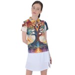 Tree Cosmic Spiritual Meditation Women s Polo T-Shirt
