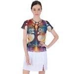 Tree Cosmic Spiritual Meditation Women s Sports Top