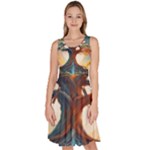 Tree Cosmic Spiritual Meditation Knee Length Skater Dress With Pockets