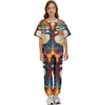 Tree Cosmic Spiritual Meditation Kids  T-Shirt and Pants Sports Set
