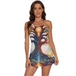 Tree Cosmic Spiritual Meditation 2-in-1 Flare Activity Dress