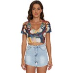 Tree Cosmic Spiritual Meditation V-Neck Crop Top