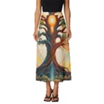 Tree Cosmic Spiritual Meditation Classic Midi Chiffon Skirt