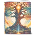 Tree Cosmic Spiritual Meditation 8  x 10  Softcover Notebook