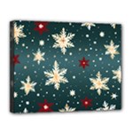 Snowflakes Winter Snow Canvas 14  x 11  (Stretched)