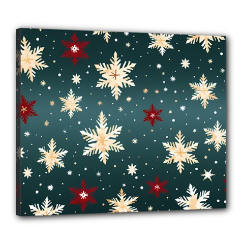 Snowflakes Winter Snow Canvas 24  x 20  (Stretched) from ArtsNow.com