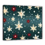 Snowflakes Winter Snow Canvas 24  x 20  (Stretched)