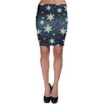 Snowflakes Winter Snow Bodycon Skirt