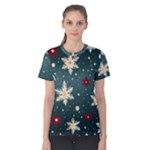 Snowflakes Winter Snow Women s Cotton T-Shirt
