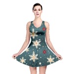 Snowflakes Winter Snow Reversible Skater Dress