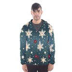 Snowflakes Winter Snow Men s Hooded Windbreaker