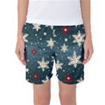 Snowflakes Winter Snow Women s Basketball Shorts