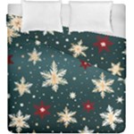 Snowflakes Winter Snow Duvet Cover Double Side (King Size)