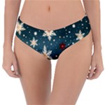 Snowflakes Winter Snow Reversible Classic Bikini Bottoms