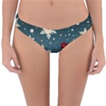 Snowflakes Winter Snow Reversible Hipster Bikini Bottoms